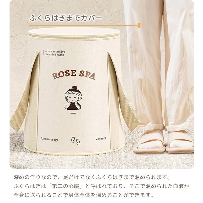 フットバス 足湯 折りたたみ ふくらはぎ 蓋付 バケツ コンパクト 持ち運び 保温 足浴 軽量 足湯バッグ キャンプ 防災 洗濯 大容量 旅行 GPT 送料無料(gu1c241) | ブランド登録なし | 05