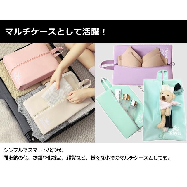 シューズケース シューズバッグ シューズポーチ シューズ収納 靴収納 旅行 ジム スポーツ 持ち手 パステルカラー PUレザー GPT 5点迄メール便OK(gu1c263) | ブランド登録なし | 13