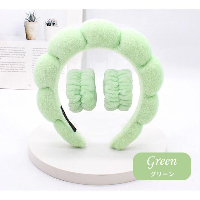 吸水 洗顔 リストバンド 2個 カチューシャ セット ヘアバンド 袖濡れ防止 吸水バンド 手首バンド もこもこ ふわふわ タオル地 GPT 1点迄メール便OK(gu1c293) | ブランド登録なし | 13