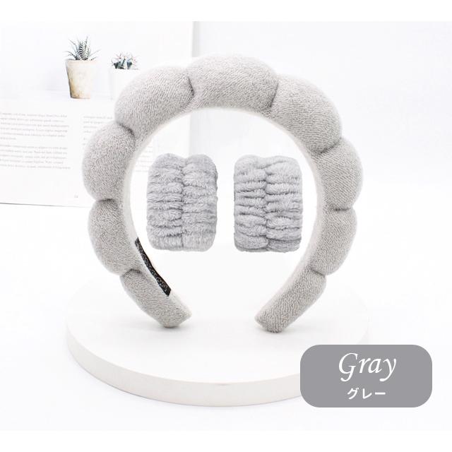 「レビュー記入でメール便送料無料」吸水 洗顔 リストバンド 2個 カチューシャ セット ヘアバンド 袖濡れ防止 GPT gu1c293-mail(1通につき1点迄)(gu1c294) | ブランド登録なし | 12