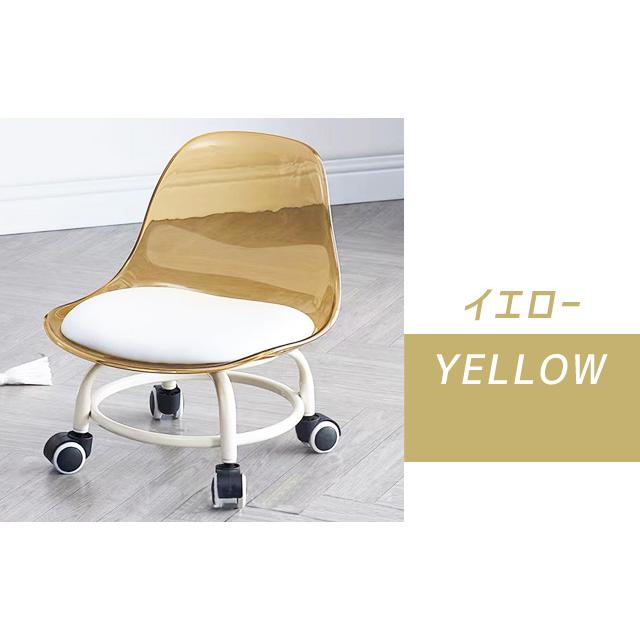 椅子 低い キャスター付 作業椅子 おしゃれ ローチェア ロータイプ 背もたれ クリア 360°回転 スツール 作業用 回転椅子 ロースツール GPT 送料無料(gu1c305) | ブランド登録なし | 20