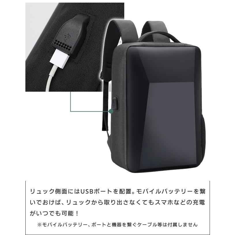 ビジネスリュック リュックサック メンズ ハードシェル USBポート 付き キャリーオン 大容量 通勤 旅行 トラベル PC収納 多機能 軽量 GPT 送料無料 (gu1c327) | ブランド登録なし | 06