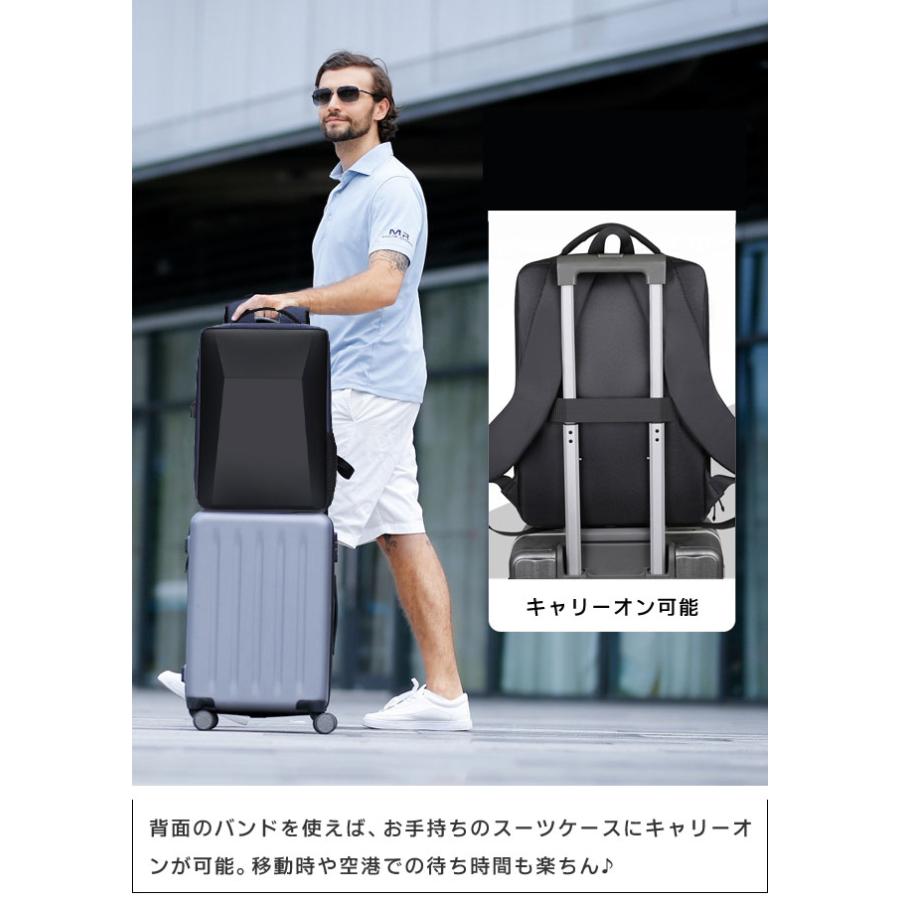 ビジネスリュック リュックサック メンズ ハードシェル USBポート 付き キャリーオン 大容量 通勤 旅行 トラベル PC収納 多機能 軽量 GPT 送料無料 (gu1c327) | ブランド登録なし | 08