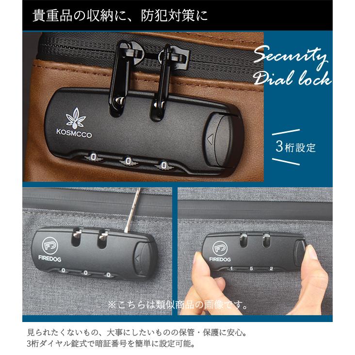 防犯 3桁 ダイヤル錠 付き PUレザー 薄型 書類 トラベル ポーチ 薄マチ ケース レザー調 A4収納 A4ファイル 書類ケース 名札 GPT 1点迄メール便OK(gu1c330) | ブランド登録なし | 06