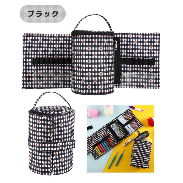 毛糸 かぎ針 編み針 収納ケース ポーチ 持ち運び 編み物道具 裁縫箱 毛糸入れ 手芸用品 収納バッグ おしゃれ からまない かぎ針編み GPT 送料無料(gu1c358) | ブランド登録なし | 12