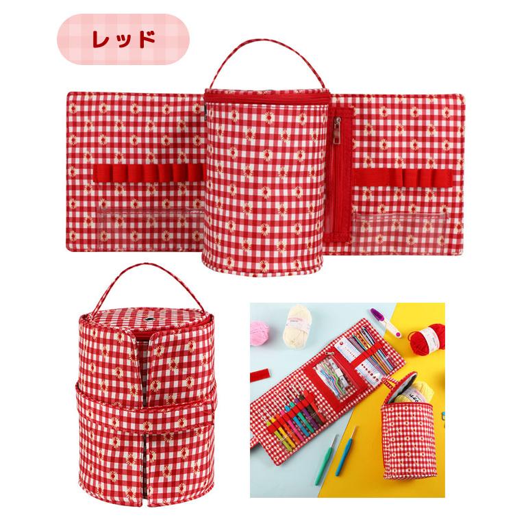 毛糸 かぎ針 編み針 収納ケース ポーチ 持ち運び 編み物道具 裁縫箱 毛糸入れ 手芸用品 収納バッグ おしゃれ からまない かぎ針編み GPT 送料無料(gu1c358) | ブランド登録なし | 13