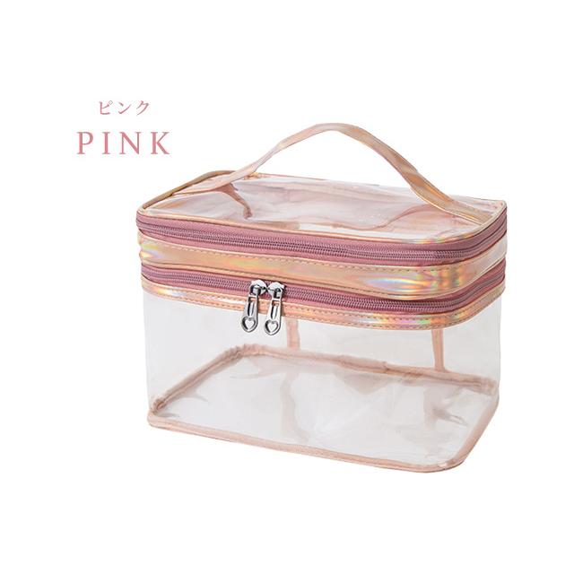 「レビュー記入でメール便送料無料」バニティポーチ クリア 大容量 二層 バニティケース 持ち手付 ビニール 持ち運び GPT gu1b433-mail(1通につき1点)(gu1c366) | ブランド登録なし | 13