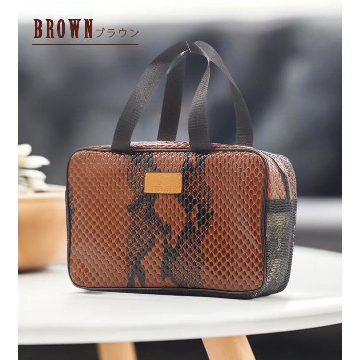 メッシュ スパバッグ 温泉バッグ メッシュバッグ 大容量 メンズ レディース クロコダイル パイソン トラベルポーチ 洗面用具 収納 GPT 1点迄メール便OK(gu1c379) | ブランド登録なし | 11