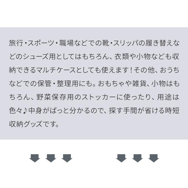 「レビュー記入でメール便送料無料」メッシュ シューズケース シューズバッグ マルチポーチ 黒 グレー 小サイズ GPT gu1c384-mail(gu1c385)(1通につき2点迄) | ブランド登録なし | 05
