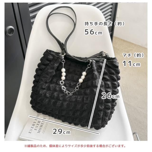 トートバッグ レディース ファスナー付き ぽこぽこ ポップコーンバッグ