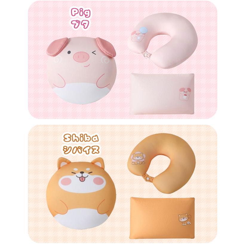 クッション ネックピロー 枕 3WAY 変形 ピロー ぬいぐるみ 旅行 トラベル U型 椅子 飛行機 車 アニマル マイクロビーズ ビーズピロー GPT 送料無料(gu1c402) | ブランド登録なし | 11