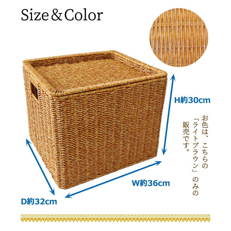 ラタン調 収納ボックス テーブル トレイ トレー バスケット 2WAY 3WAY サイドテーブル バスケットテーブル 籐風 GPT 送料無料(gu1c414) | ブランド登録なし | 07