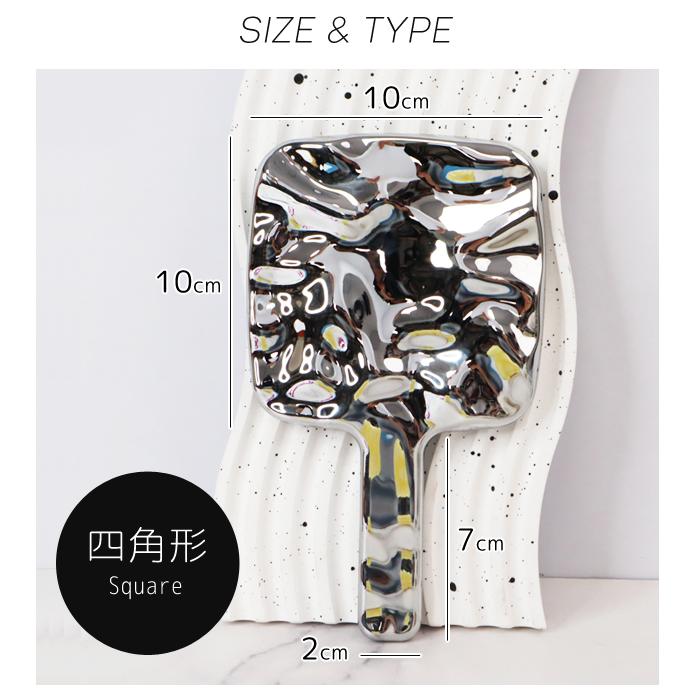 「レビュー記入でメール便送料無料」手鏡 ハンドミラー レディース 鏡 丸型 角型 円形 小さめ ミニ 小型 四角 GPT gu1c428-mail(1通につき3点迄)(gu1c429) | ブランド登録なし | 06