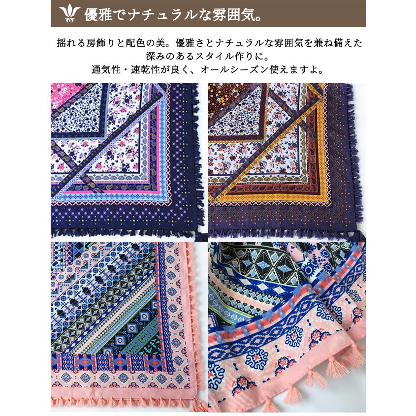 「レビュー記入でメール便送料無料」ストール ショール 大判 エスニック 調 薄手 飾り房 マフラー ひざ掛け 大きい GPT gu1c447-mail(gu1c448)(1通につき1点迄) | ブランド登録なし | 06