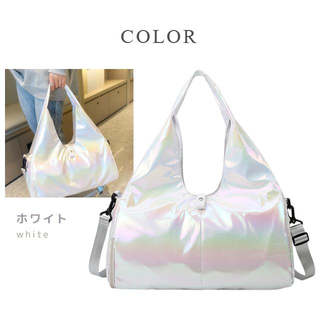 ボストンバッグ 大容量 レディース オーロラ スポーツバッグ ショルダーバッグ 光沢 旅行 軽量 おしゃれ 2泊 1泊 靴入れ付き GPT 送料無料(gu1c453) | ブランド登録なし | 15