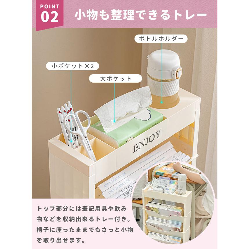 デスク サイドラック サイドワゴン キャスター付き キャスター