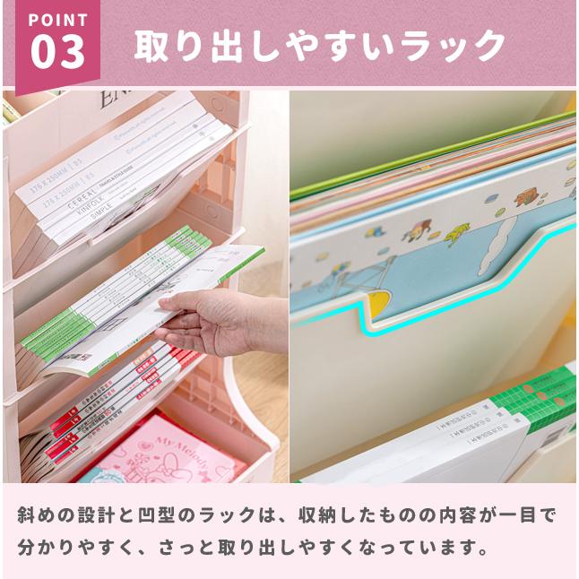 デスク サイドラック サイドワゴン キャスター付き キャスターワゴン 本棚 教科書 ファイル 絵本 薄型 3段 収納ラック 収納棚 デスク横 GPT 送料無料(gu1c468) | ブランド登録なし | 06