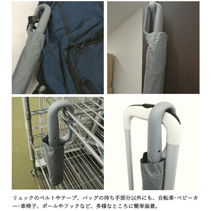 折りたたみ傘 自動開閉 晴雨 カラビナ ハンドル 10本傘 メンズ 男性 折り畳み 10本骨 傘 日傘 収納袋入りGPT (gu1c469)「送料無料」 | ブランド登録なし | 09