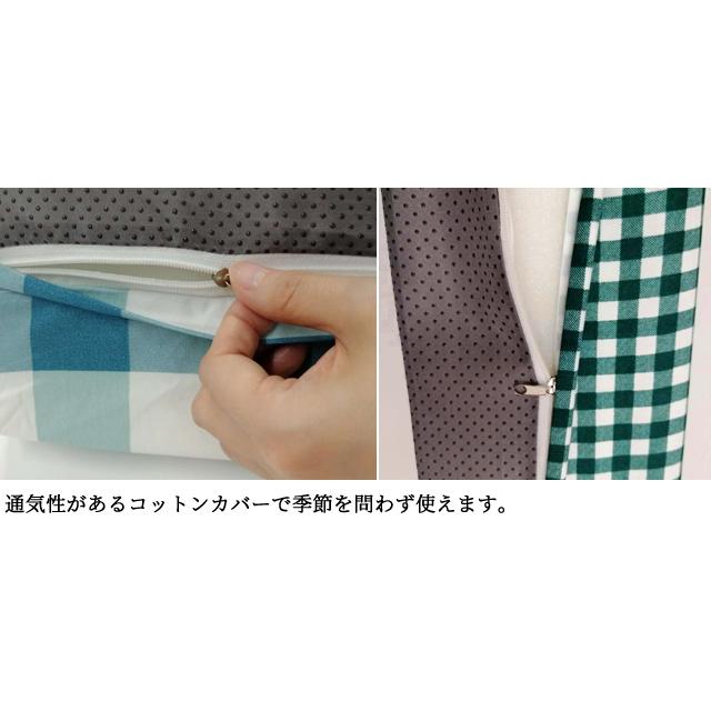 体位変換 クッション 床ずれ防止 足上げ チェック柄 R型 三角 背中 腰 肩 首 足枕 ピロー 介護 高反発ウレタン GPT 送料無料(gu1c471) | ブランド登録なし | 09