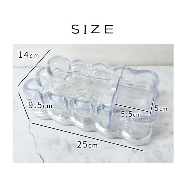 ティッシュケース ティッシュボックス 卓上収納 小物入れ 収納 リビング おしゃれ クリア バブル ポコポコ 仕分け 整理 ペン立て 雑貨 GPT 送料無料(gu1c500) | ブランド登録なし | 09