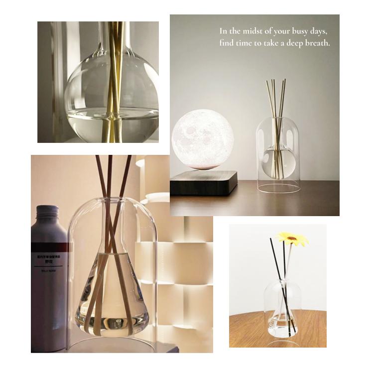 ディフューザー ルームフレグランス 容器 ガラス ディフューザーボトル 詰め替え用 アロマディフューザー リードディフューザー 花瓶 GPT 送料無料(gu1c516) | ブランド登録なし | 07