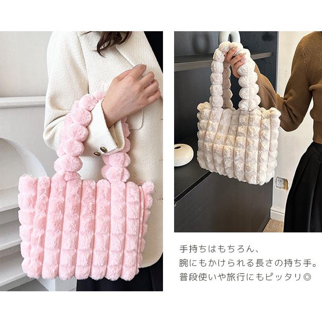 トートバッグ レディース B6 A5 小さめ ファーバッグ ふわふわ もこもこ ミニバッグ マグネット式 ハンドバッグ おしゃれ かわいい GPT 送料無料(gu1c534) | ブランド登録なし | 05