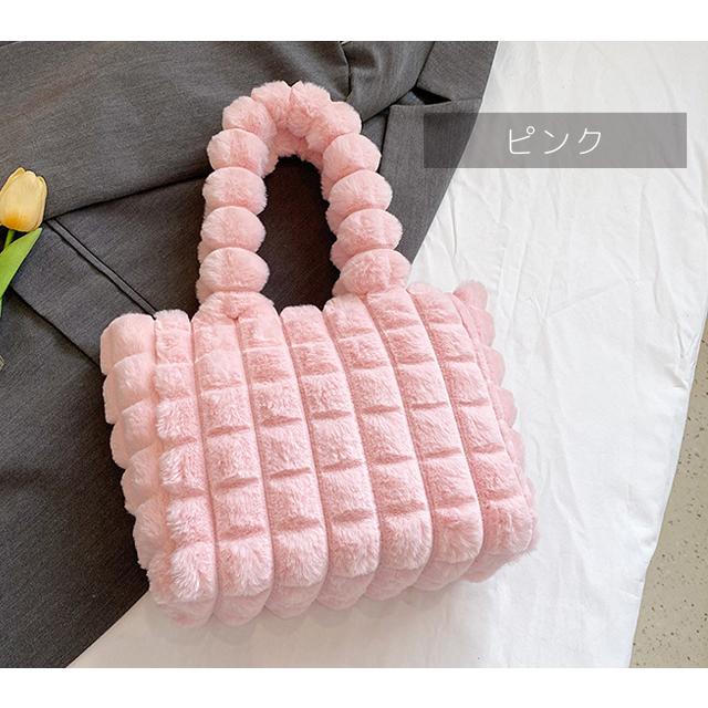 トートバッグ レディース B6 A5 小さめ ファーバッグ ふわふわ