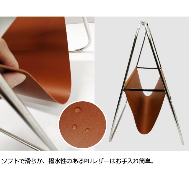 マガジンラック アイアン 折り畳み フェイク レザー 合皮 オフィス コンパクト おしゃれ 本 雑誌 新聞ラック 北欧 韓国 GPT (gu1c556)送料無料 | ブランド登録なし | 06