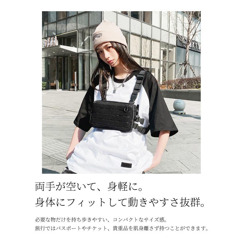 「レビュー記入でメール便送料無料」チェストバッグ ボディバッグ メンズ レディース チェストリグ アウトドア GPT gu1c576-mail(1通につき1点迄)(gu1c577) | ブランド登録なし | 02