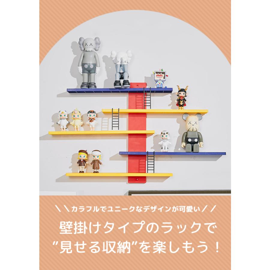 ウォールシェルフ 賃貸 取り付け 壁掛け フィギュア コレクション 棚 収納 ディスプレイ おもちゃ 推し活 ラック 穴あけ不要 5段 展示 GPT 送料無料(gu1c615) | ブランド登録なし | 02