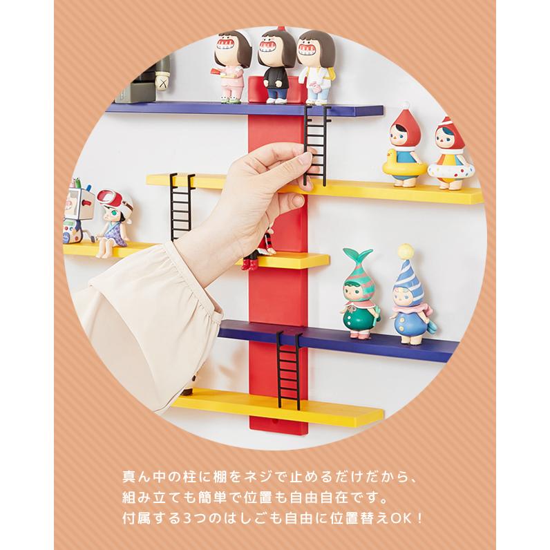 ウォールシェルフ 賃貸 取り付け 壁掛け フィギュア コレクション 棚 収納 ディスプレイ おもちゃ 推し活 ラック 穴あけ不要 5段 展示 GPT 送料無料(gu1c615) | ブランド登録なし | 03