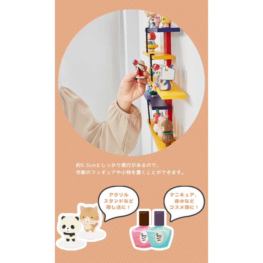 ウォールシェルフ 賃貸 取り付け 壁掛け フィギュア コレクション 棚 収納 ディスプレイ おもちゃ 推し活 ラック 穴あけ不要 5段 展示 GPT 送料無料(gu1c615) | ブランド登録なし | 04