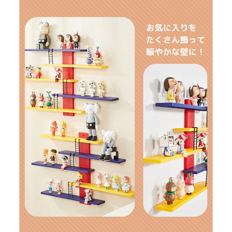 ウォールシェルフ 賃貸 取り付け 壁掛け フィギュア コレクション 棚 収納 ディスプレイ おもちゃ 推し活 ラック 穴あけ不要 5段 展示 GPT 送料無料(gu1c615) | ブランド登録なし | 08
