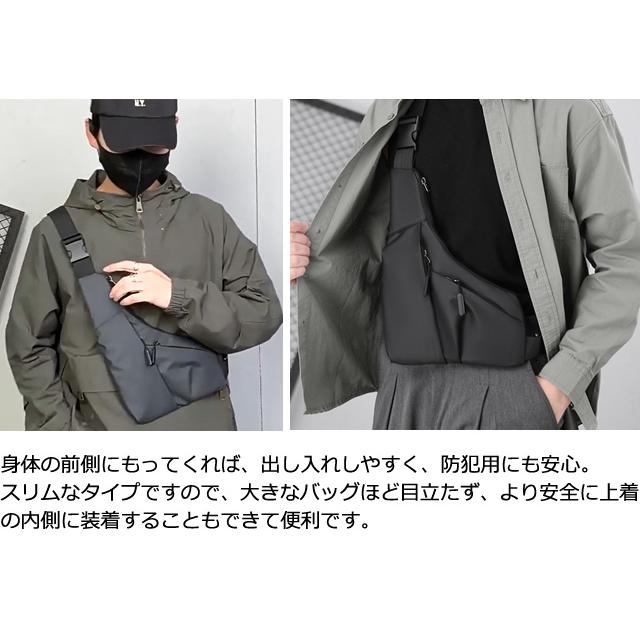 「レビュー記入でメール便送料無料」 ボディバッグ メンズ 撥水 斜め掛け 肩掛け スリング バッグ ショルダーバッグ GPT gu1c622-mail(gu1c623)(1通につき1点迄) | ブランド登録なし | 02