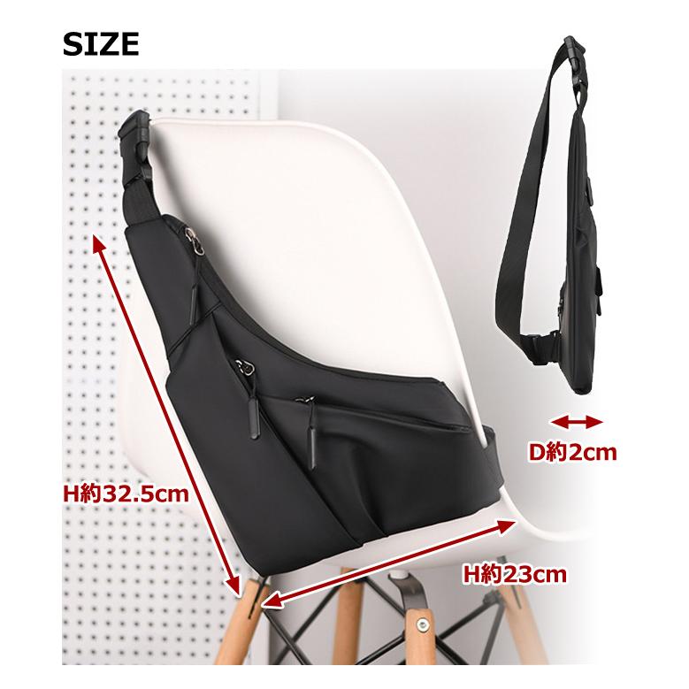 「レビュー記入でメール便送料無料」 ボディバッグ メンズ 撥水 斜め掛け 肩掛け スリング バッグ ショルダーバッグ GPT gu1c622-mail(gu1c623)(1通につき1点迄) | ブランド登録なし | 08