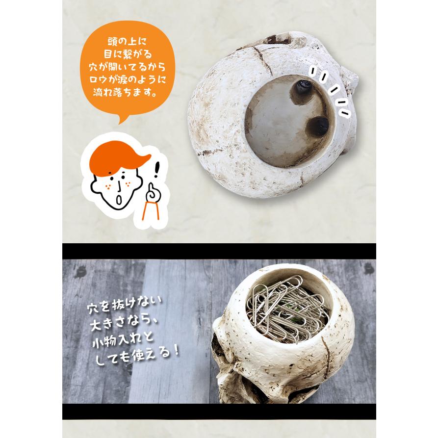 ハロウィン 飾り キャンドルホルダー 骸骨 装飾 スカル ドクロ キャンドルスタンド ろうそく立て インテリア 雑貨 ホラー パーティ GPT 送料無料(gu1c634) | ブランド登録なし | 05