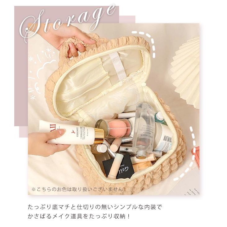 バニティポーチ コスメポーチ ポップコーン ポコポコ かわいい 大容量 大きめ 持ち手 化粧ポーチ 小物入れ メイク道具 収納 GPT 1点迄メール便OK(gu1c663) | ブランド登録なし | 05