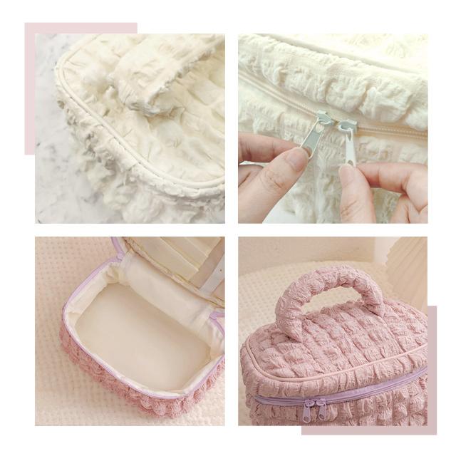 バニティポーチ コスメポーチ ポップコーン ポコポコ かわいい 大容量 大きめ 持ち手 化粧ポーチ 小物入れ メイク道具 収納 GPT 1点迄メール便OK(gu1c663) | ブランド登録なし | 08