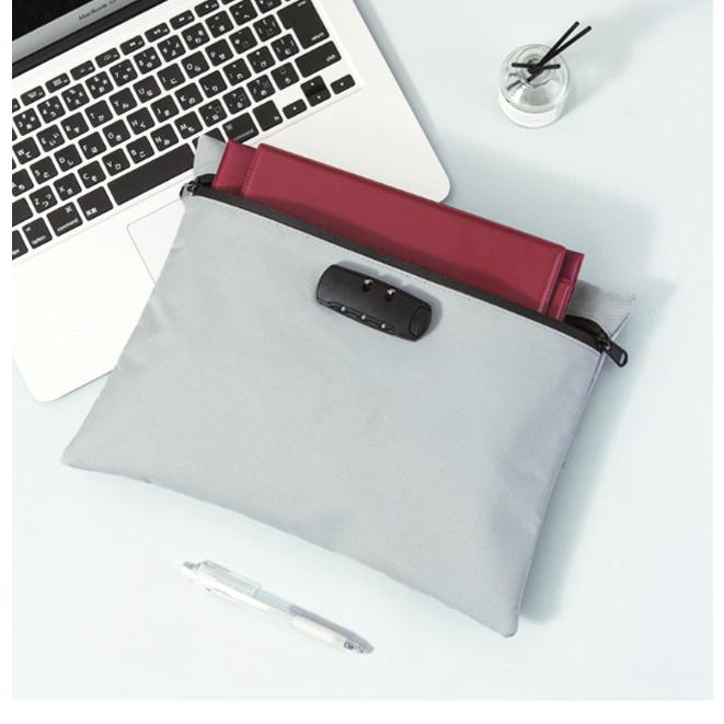 「レビュー記入でメール便送料無料」 防犯 3桁 ダイヤル錠 薄型 トラベル ポーチ フラットポーチ B5収納 シンプル GPT gu1c693-mail(gu1c694)(1通につき1点迄) | ブランド登録なし | 06