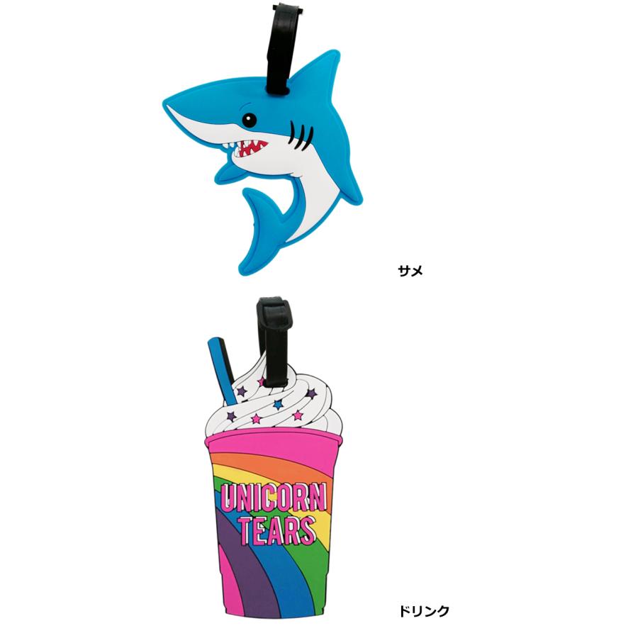 ネームタグ ラゲッジタグ スイカ 貝殻 サメ ドリンク 可愛い 荷物タグ 名札 目印 旅行 スーツケース リュック ラバー 子供 GPT 10点迄メール便OK(gu1c699) | ブランド登録なし | 12