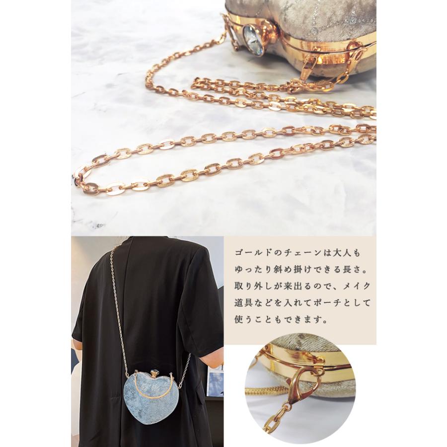 パーティーバッグ チェーンバッグ ミニショルダー レディース 子供 ハート ベロア ハンドバッグ サブバッグ おしゃれ 結婚式 キラキラ GPT 送料無料(gu1c706) | ブランド登録なし | 07