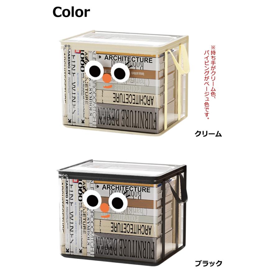 透明 収納 ケース 大きめ 本 コミック 雑誌 クリア ビニール PVC 持ち手付き ディスプレイ フェイス 衣類 畳める 蓋付き GPT 1点迄メール便OK(gu1c710) | ブランド登録なし | 12