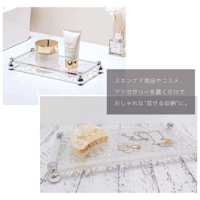 「レビュー記入でメール便送料無料」トレー アクセサリートレー 小物置き スクエア ガラス風 アクリル GPT gu1c470-mail(1通につき1点迄)(gu1c724) | ブランド登録なし | 04