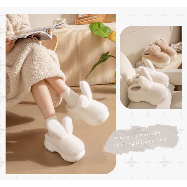 ルームシューズ 暖かい 冬 ルームスリッパ うさぎ ふわふわ レディース 室内履き うさ耳 もこもこ 外履き 冷え対策 プレゼント GPT 送料無料(gu1c736) | ブランド登録なし | 05