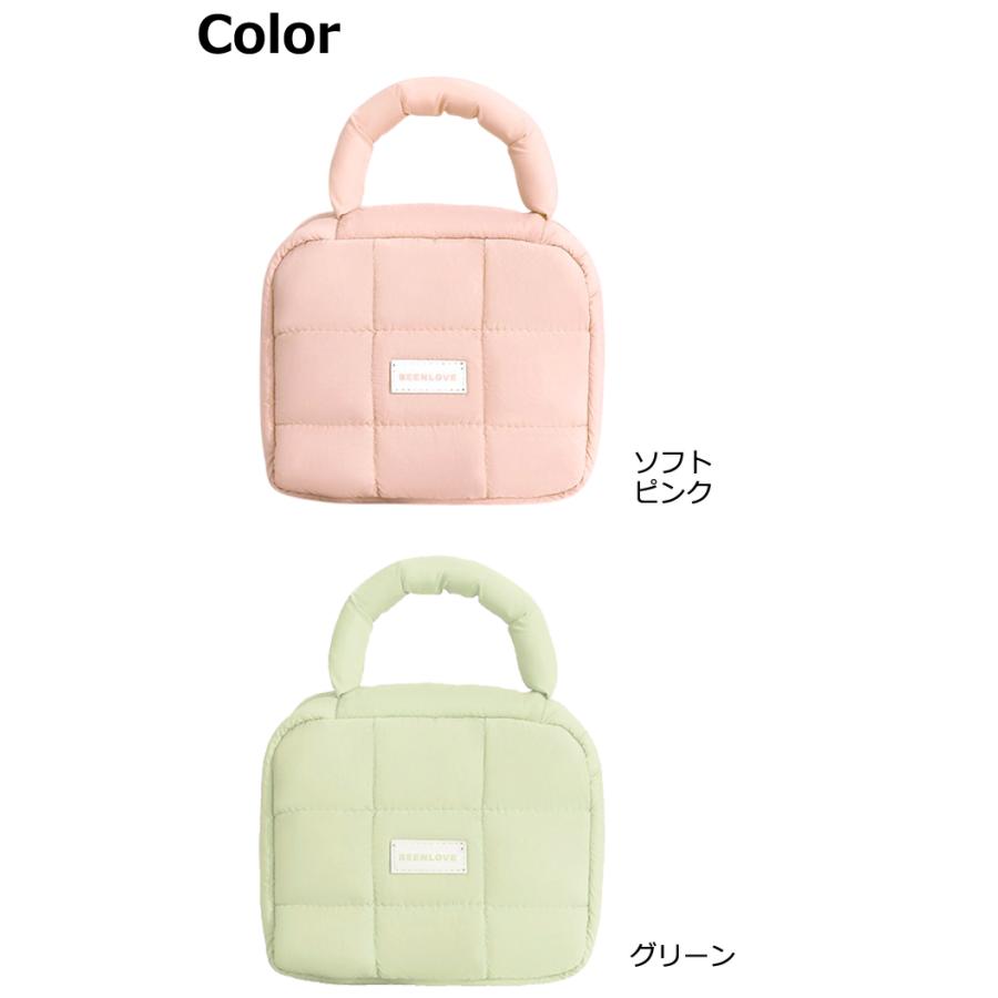 ポーチ ハンドル付き コスメポーチ 大容量 化粧ポーチ キルティング 大きめ かわいい パステルカラー 自立 持ち手付き GPT 1点迄メール便OK(gu1c767) | ブランド登録なし | 12