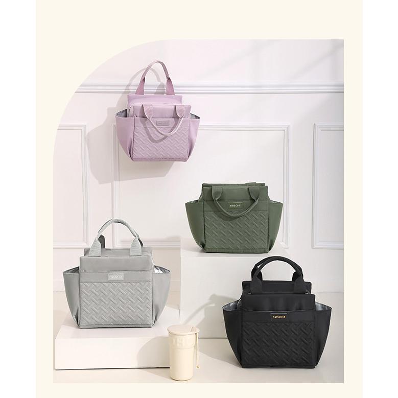 ランチバッグ 保冷 大きめ 大容量 保冷バッグ お弁当袋 保温 おしゃれ 大人 レディース アウトドア クーラーバッグ ランチトート 網目柄 GPT 送料無料(gu1c771) | ブランド登録なし | 06