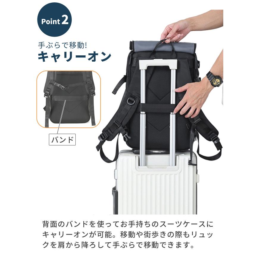 リュック 靴収納 2層 大容量 20L PC収納 ショルダー キャリーオン 3WAY メンズ ビジネスリュック 通勤 出張 旅行 ジム リュックサック GPT 送料無料(gu1c773) | ブランド登録なし | 05