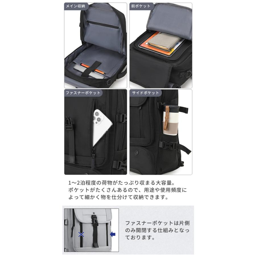 リュック 靴収納 2層 大容量 20L PC収納 ショルダー キャリーオン 3WAY メンズ ビジネスリュック 通勤 出張 旅行 ジム リュックサック GPT 送料無料(gu1c773) | ブランド登録なし | 08