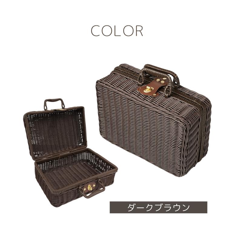 A&P かごトランクバッグ ピクニックバスケット かごバッグ Mサイズ トランク型