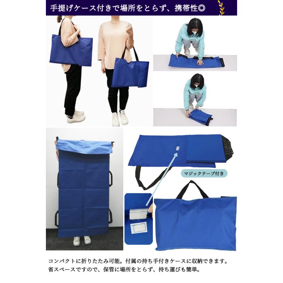 介助 移乗 寝返り サポート シート 6 ハンドル 簡易 担架 160×70cm 持ち手 介護 布製 折り畳み 移動 搬送 体位変換 GPT(gu1c807)【送料無料】 | ブランド登録なし | 07